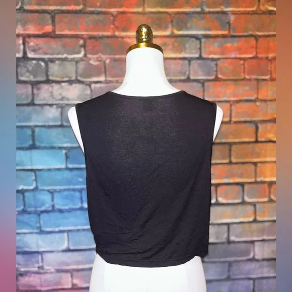 Black Crop Top - Picture 3 of 5